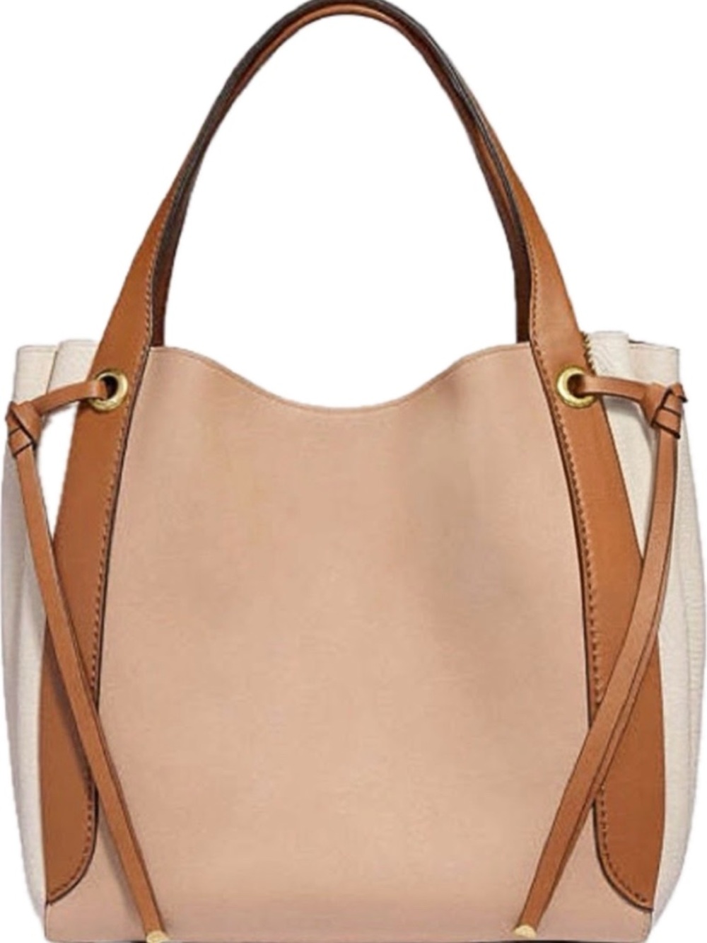Coach 1941 Harmony Hobo Colorblock Beechwood Chalk Leather Tote No Hangtag NWOT